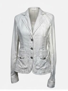 Sugar Lips Off White Ecru Jacket Eco Friendly Cotton Womens size M